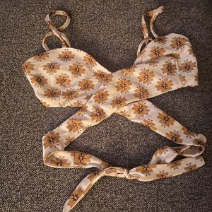 Montce wrap bikini top. Retired Aztec print. Small